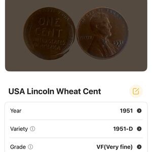 1951 D Lincoln Wheat Penny